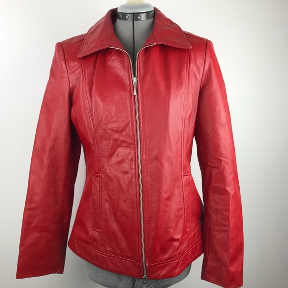 Pelle Studio Jackets & Blazers - Pelle Studio Wilson’s 100% Red Leather zip up statement Jacket